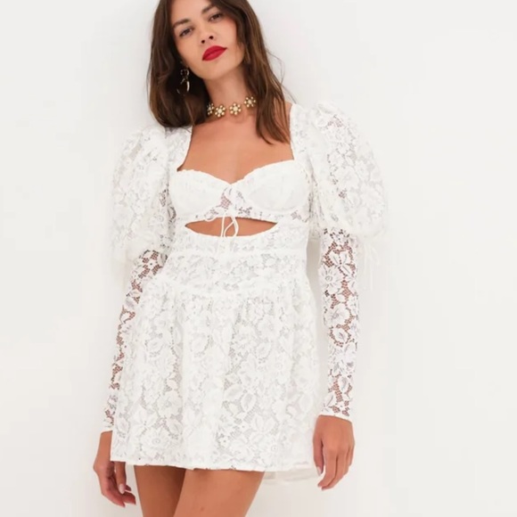For Love And Lemons Dresses & Skirts - NEW for love and lemons Frances Puff Sleeve Mini Dress